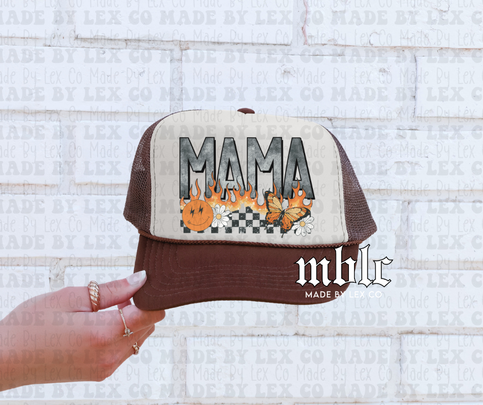 Mama Trucker Hat (Fire)