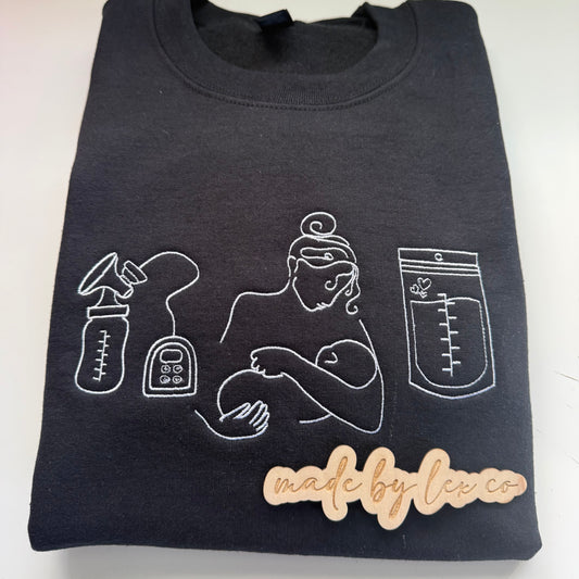 Breastfeeding Shirt - Embroidered