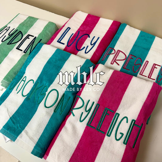 Custom Monogrammed Towel
