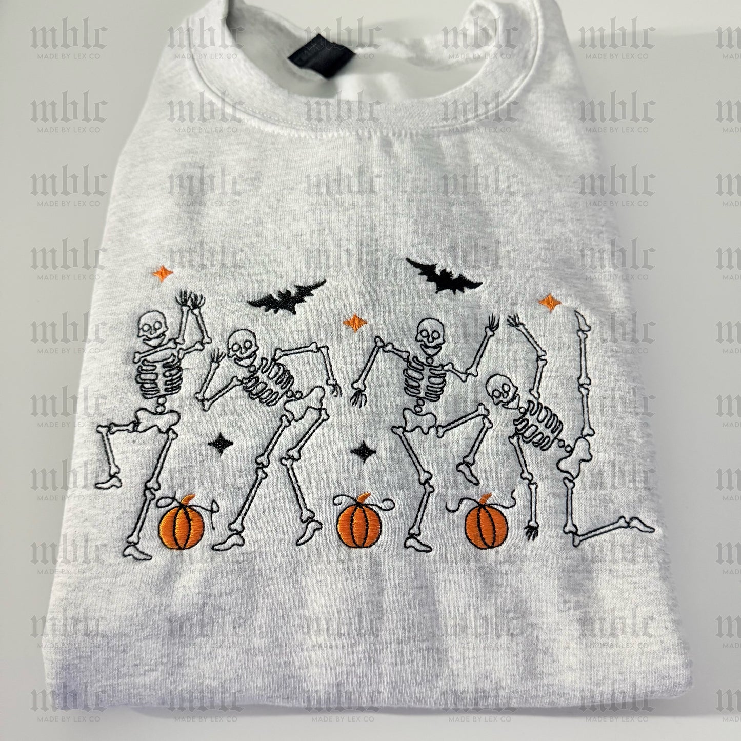 Skellie Bat/Pumpkin Shirt - Embroidered