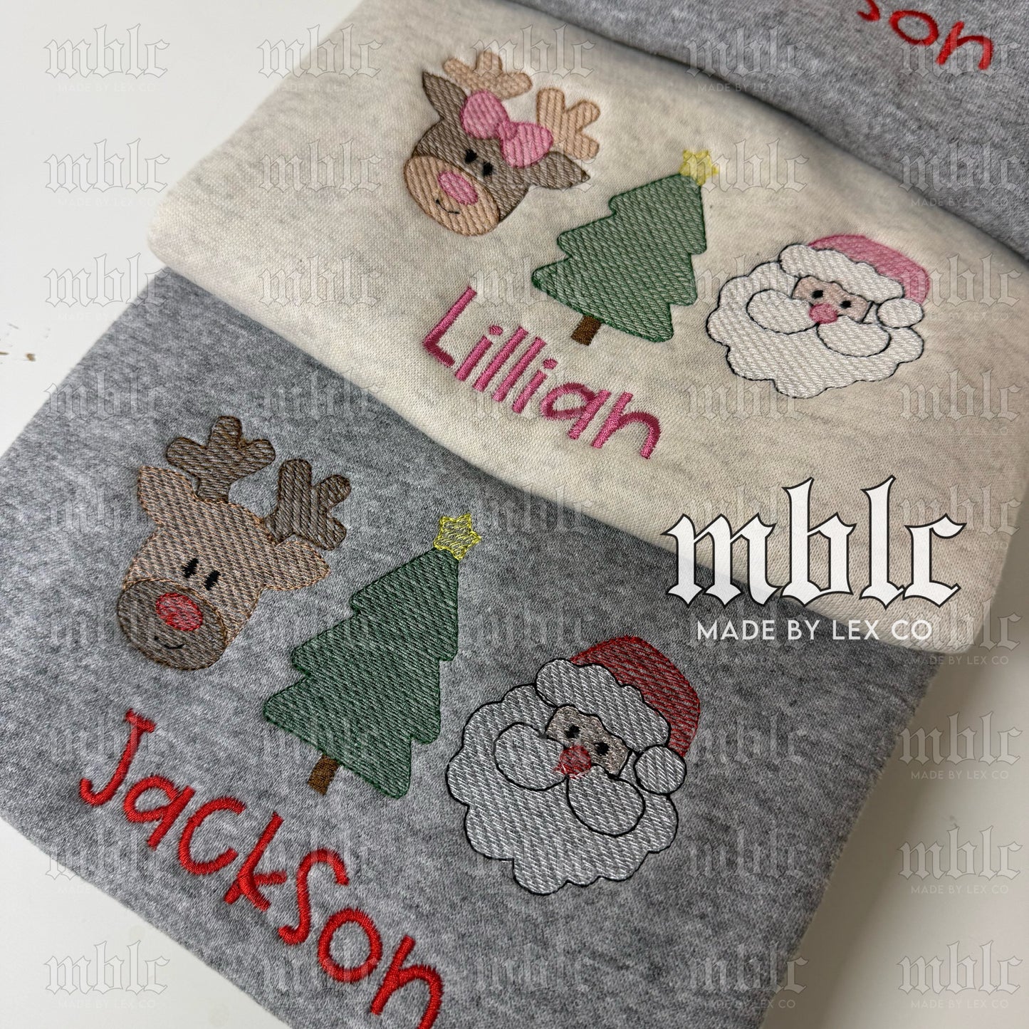 Kids Christmas Custom Embroidery Sweatshirt
