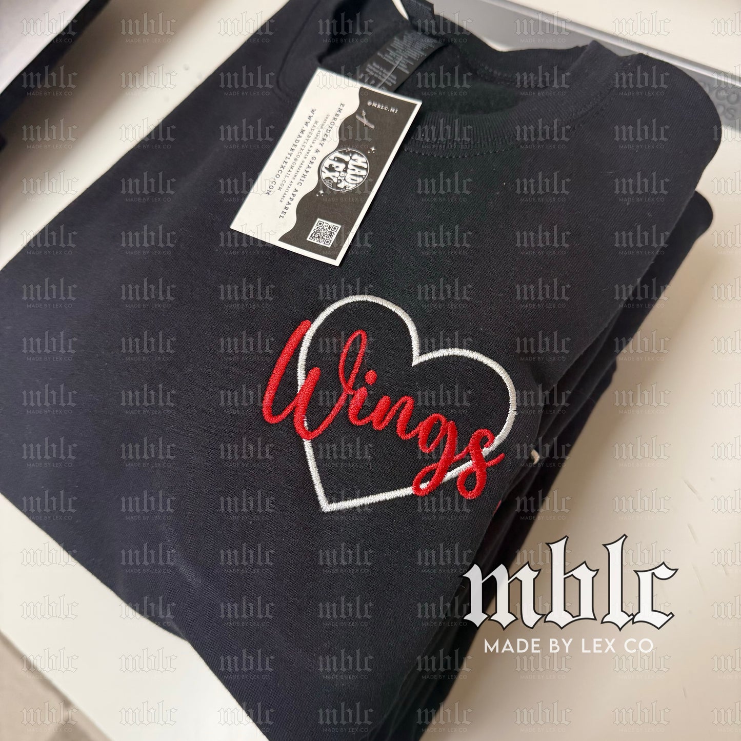 Wings Embroidered Crew - READY TO SHIP