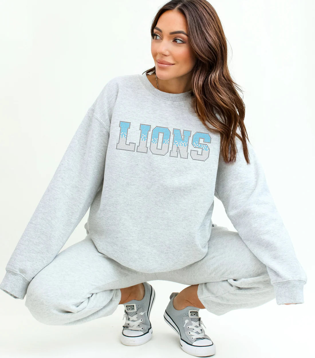 Lions OMBRE RHINESTONE Shirt - Real Rhinestones!