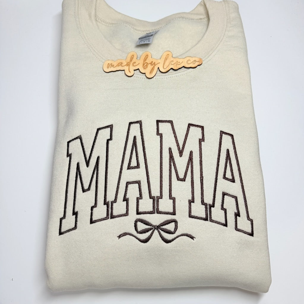 Mama (bow) Shirt - Embroidered