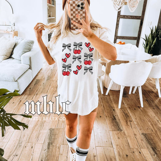 Cherry Checker Bows Shirt