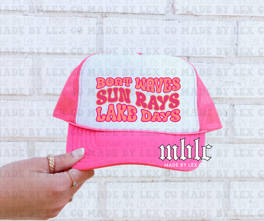 Boat Waves Trucker Hat