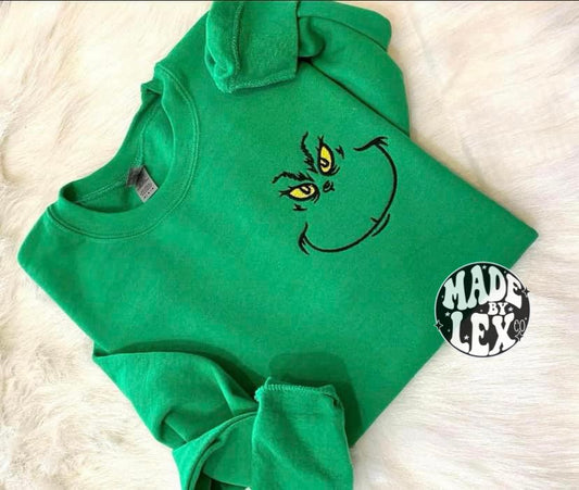 Green Guy Face Shirt - Embroidered