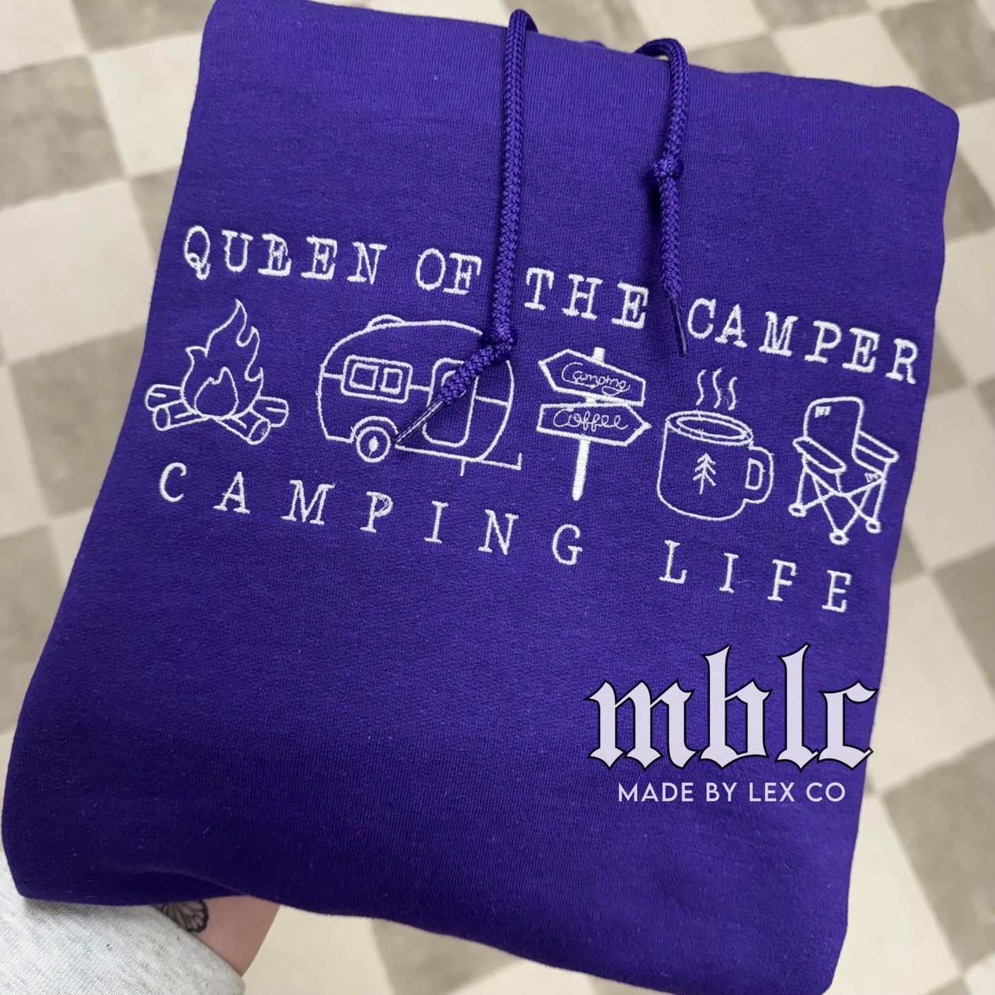 Queen of the Camper/Camping Life Shirt - Embroidered