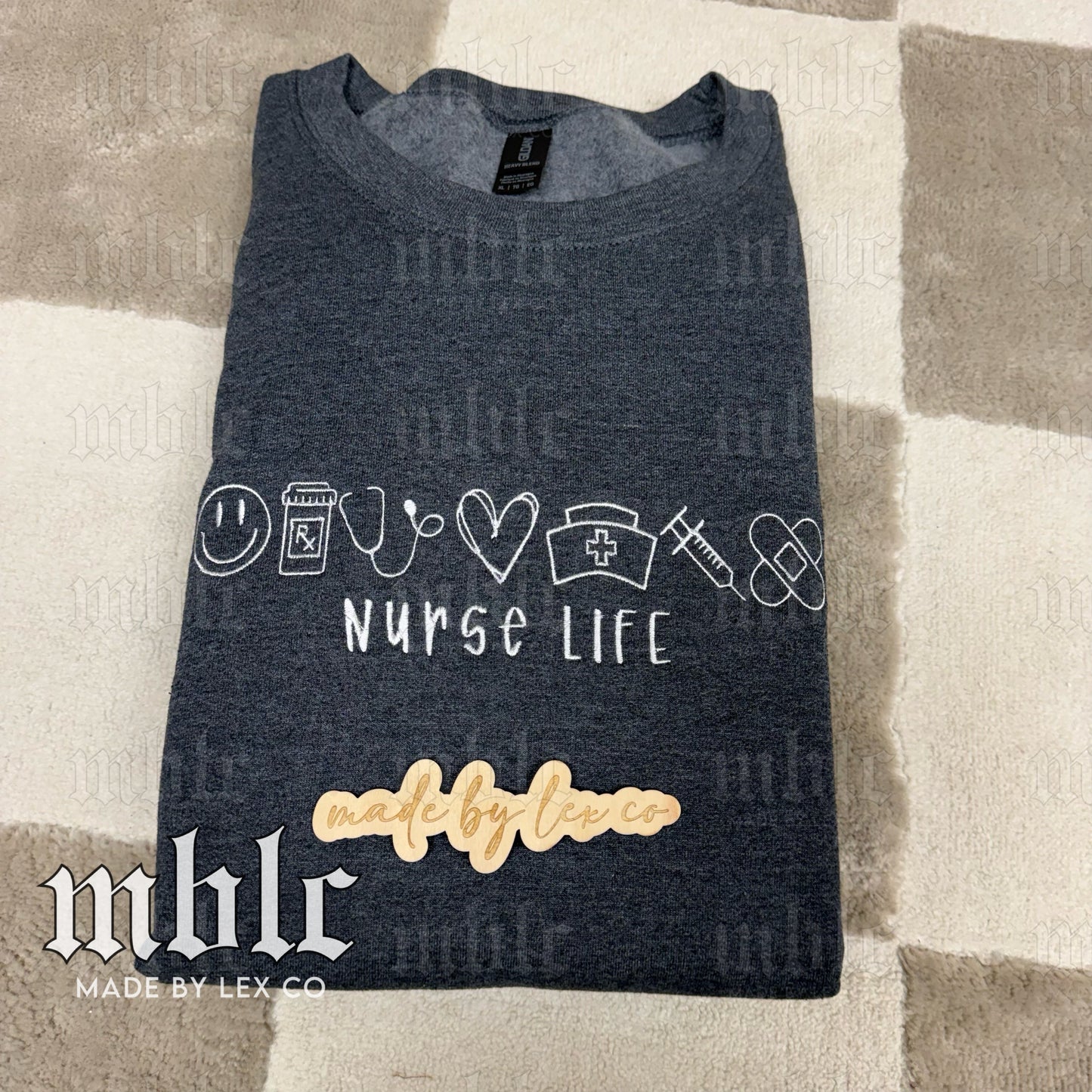 Nurse Life (icons) Shirt - Embroidered