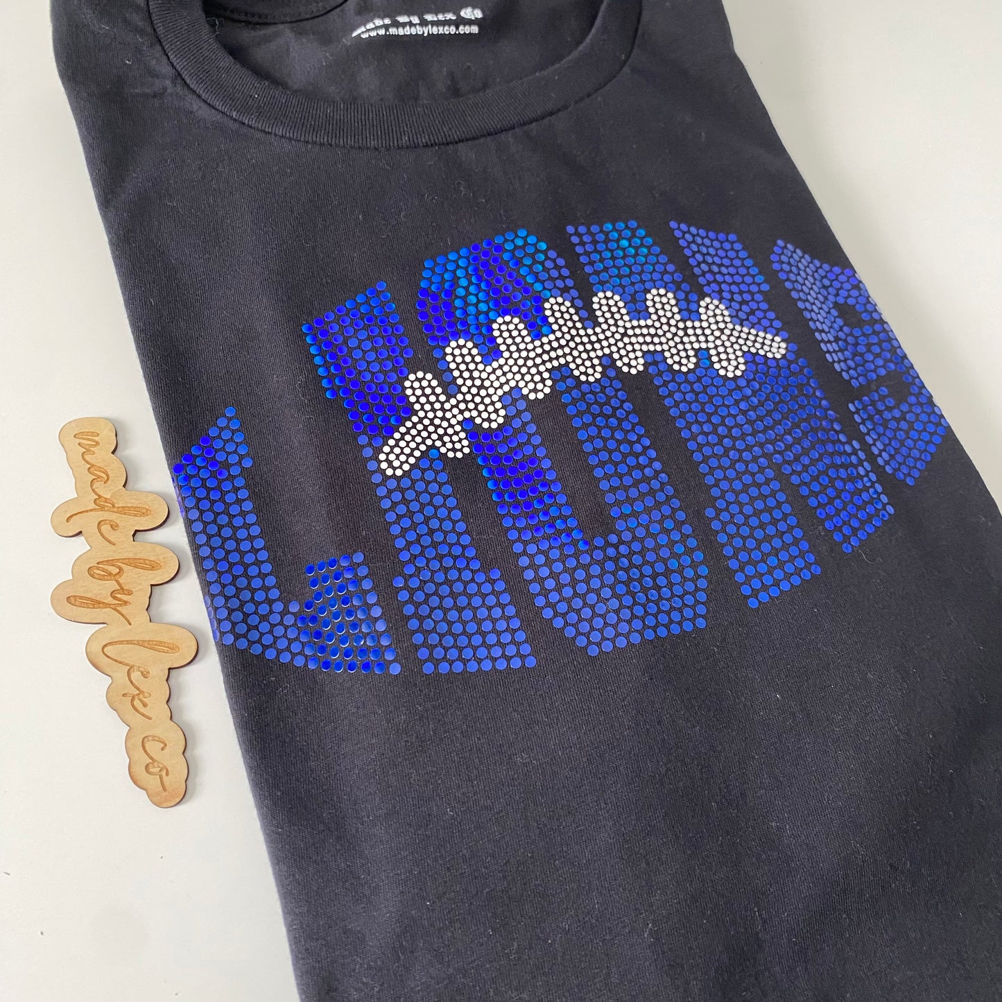 Lions Football Shape SPANGLE Shirt - Holographic Look