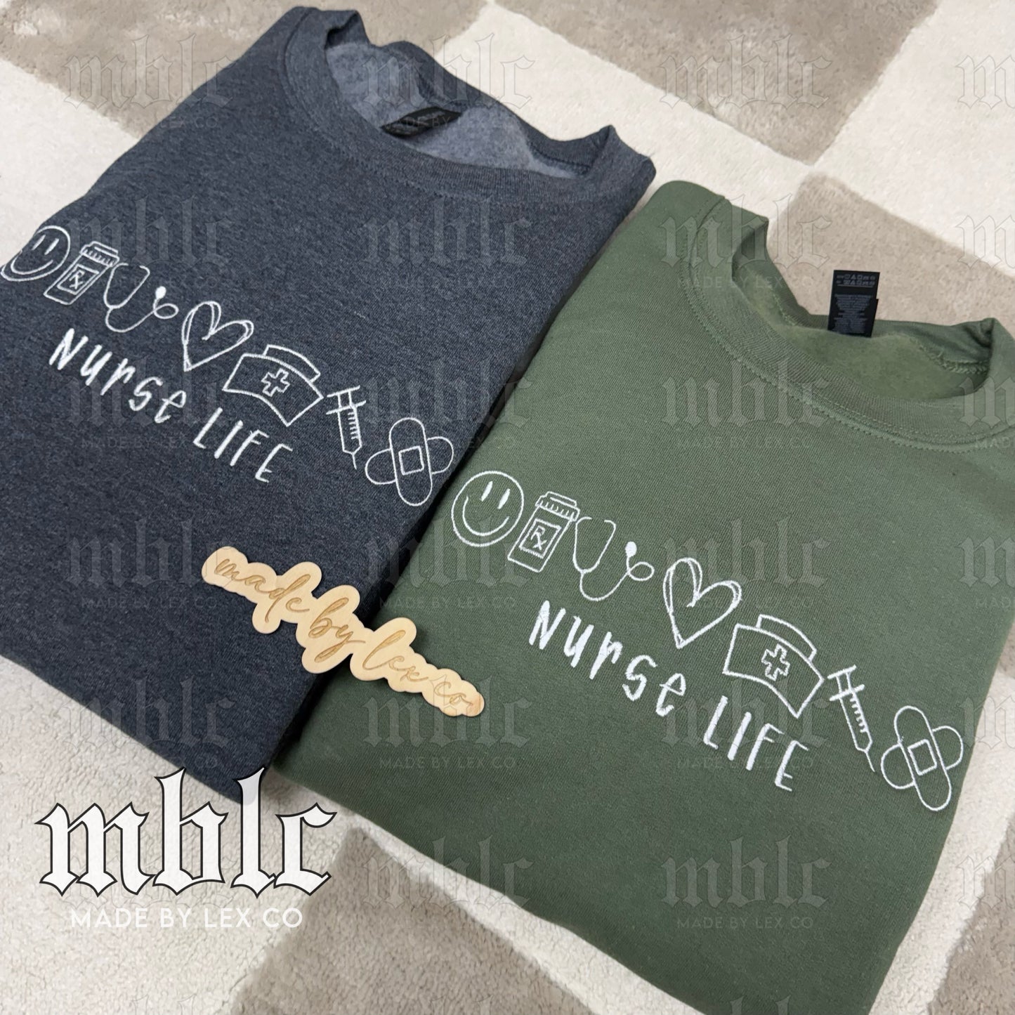Nurse Life (icons) Shirt - Embroidered