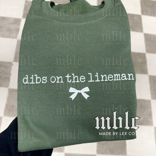 Dibs on the Lineman Shirt - Embroidered