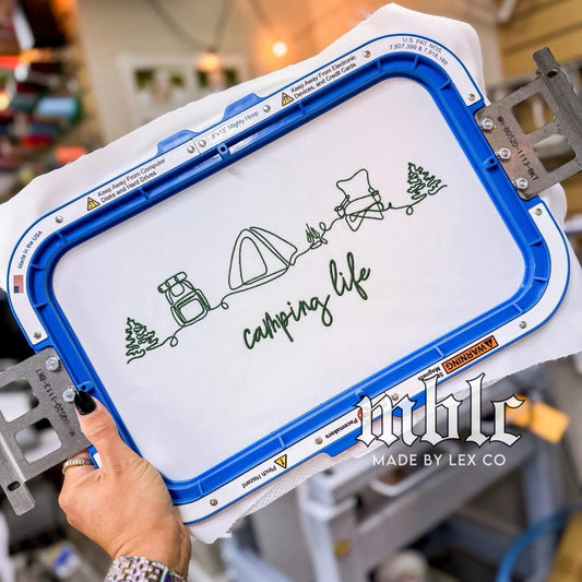 Camping life (Linework) Shirt - Embroidered