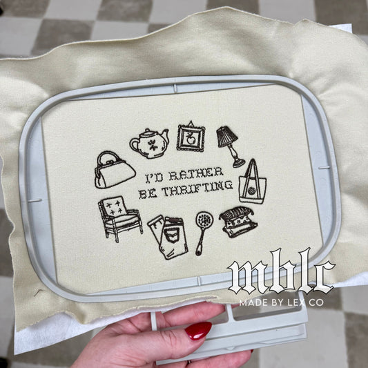 Rather be Thrifting Shirt - Embroidered