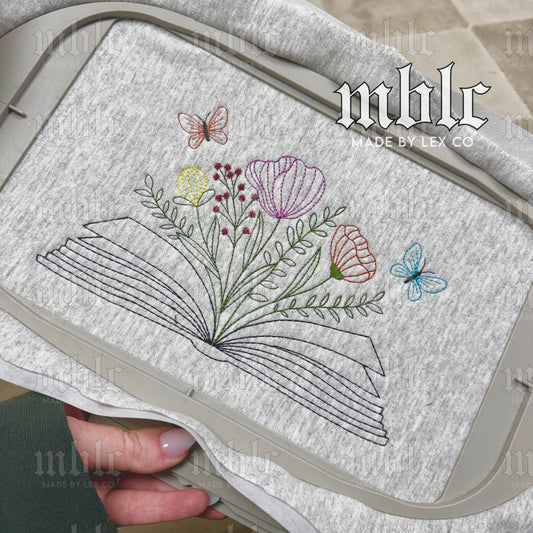 Floral Book Shirt - Embroidered