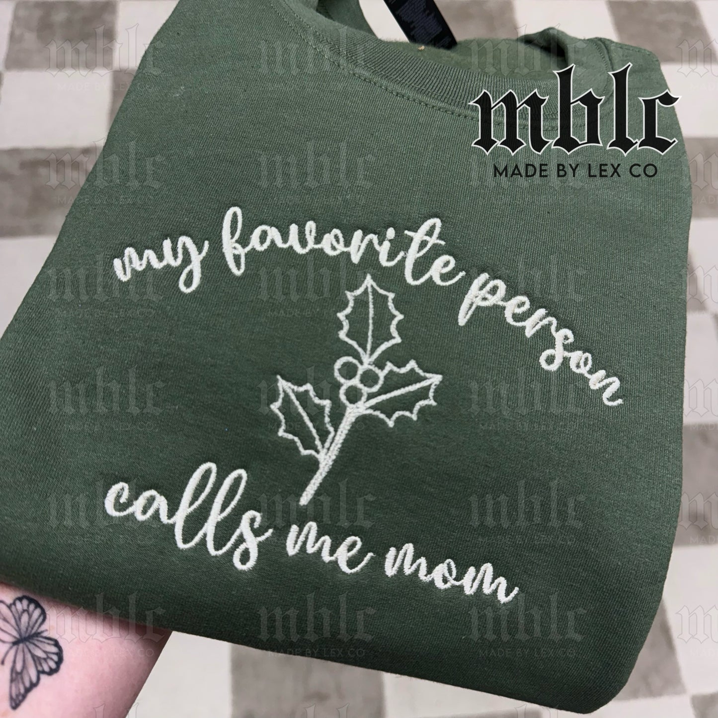Birth Flower/Fav person/people call me ____ CUSTOM Shirt - Embroidery