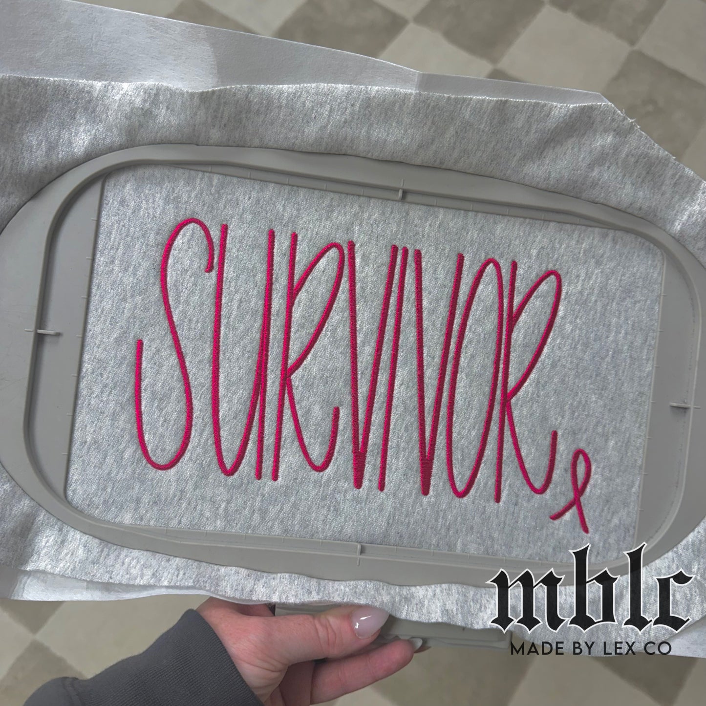 Survivor + Ribbon Shirt - Embroidered (ANY COLORS)