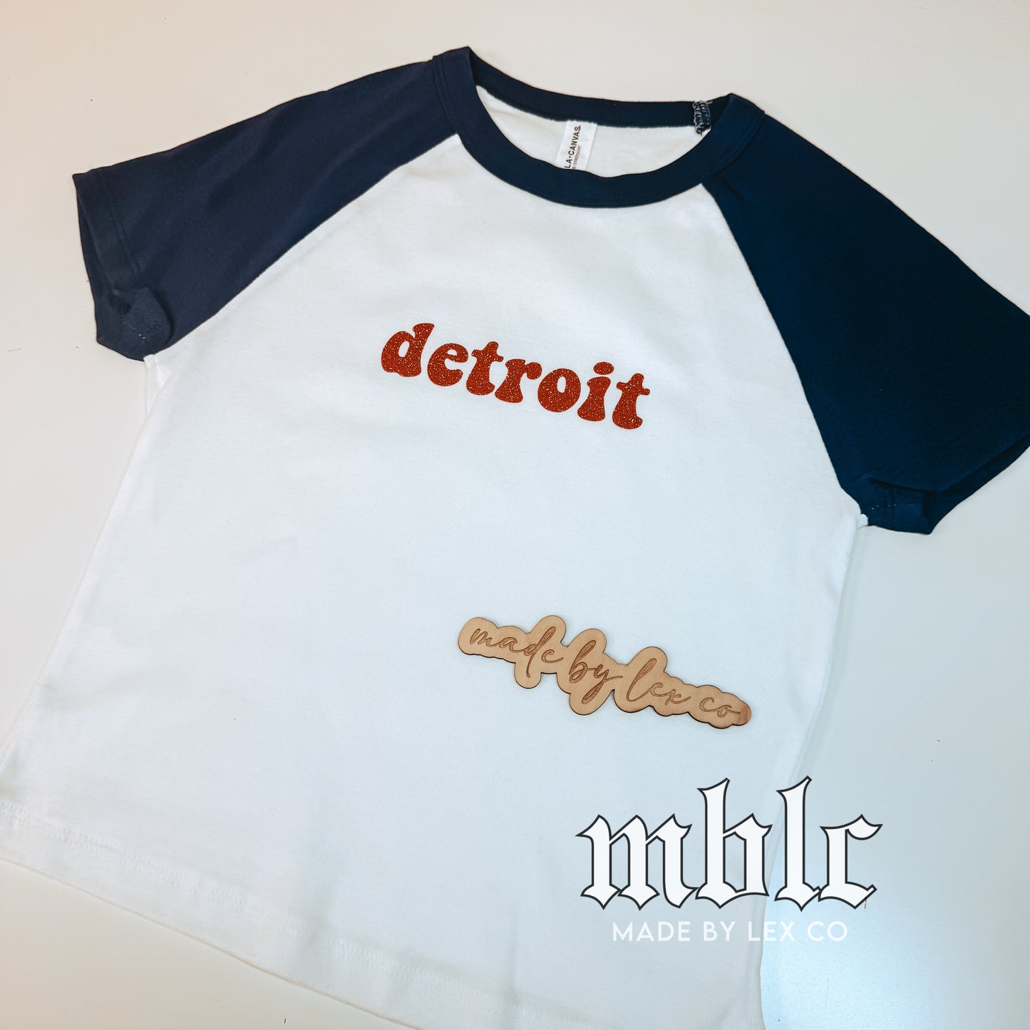 Detroit (glitter) Crop Baby Tee
