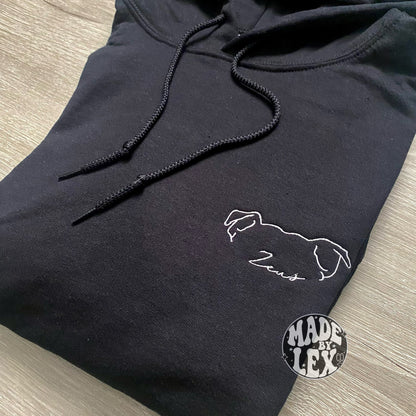 CUSTOM Dog/Cat Ears + Name Embroidered Shirt