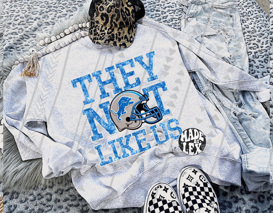 Not Like Us Shirt (faux glitter)