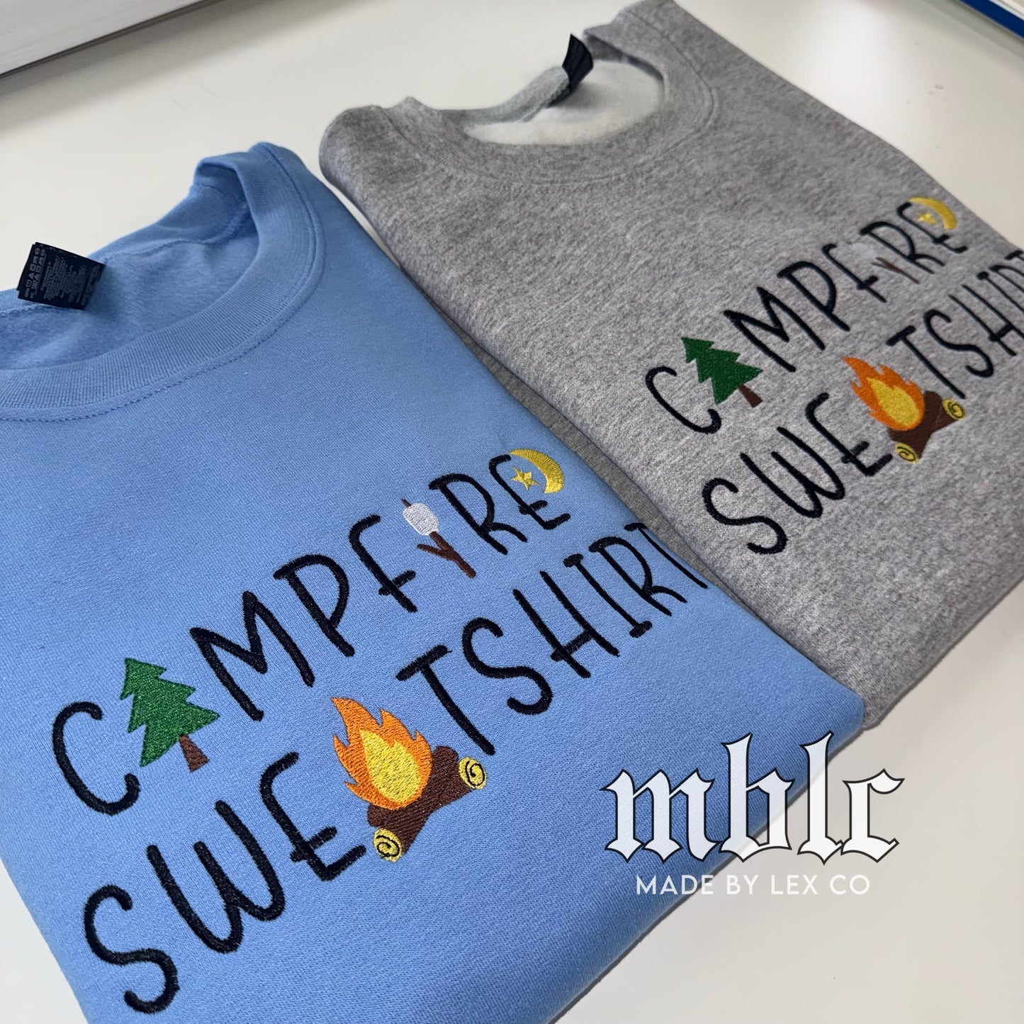 Camping Sweatshirt Shirt - Embroidered