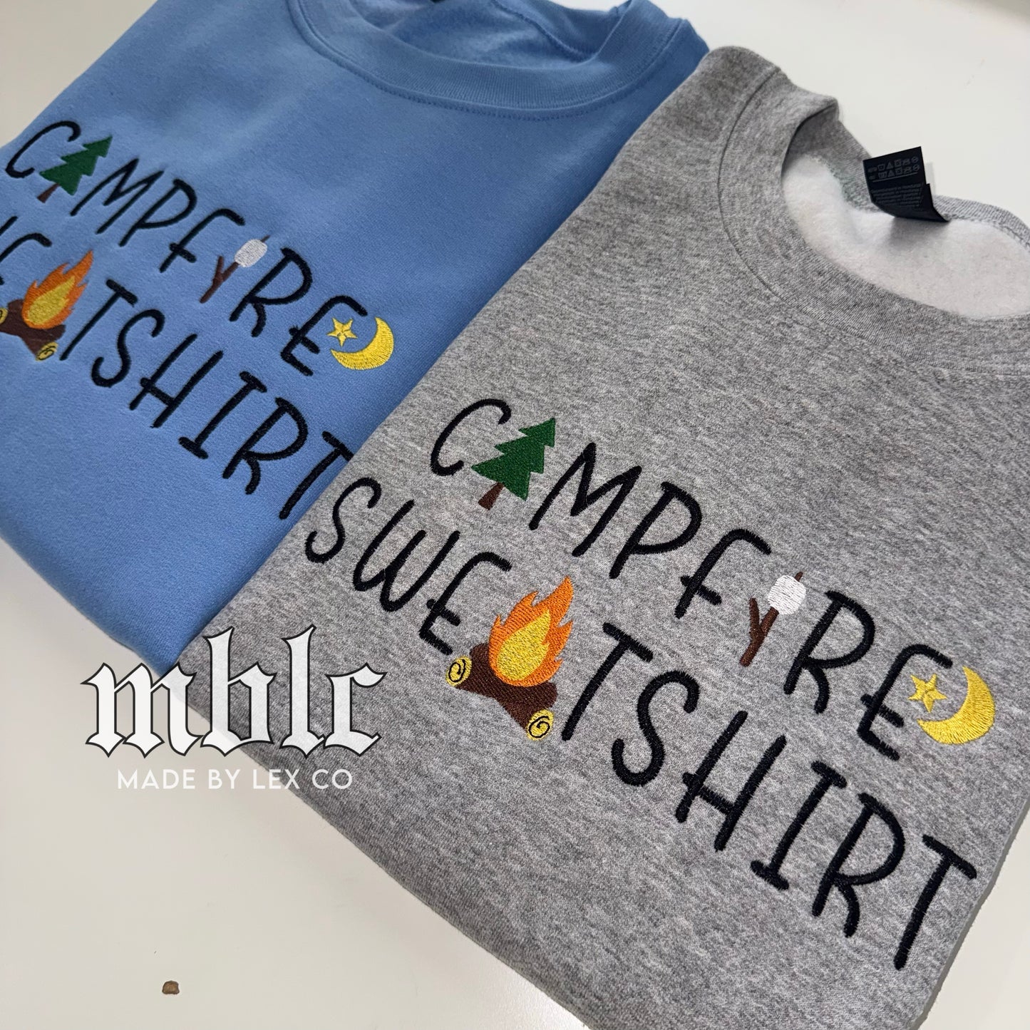 Camping Sweatshirt Shirt - Embroidered