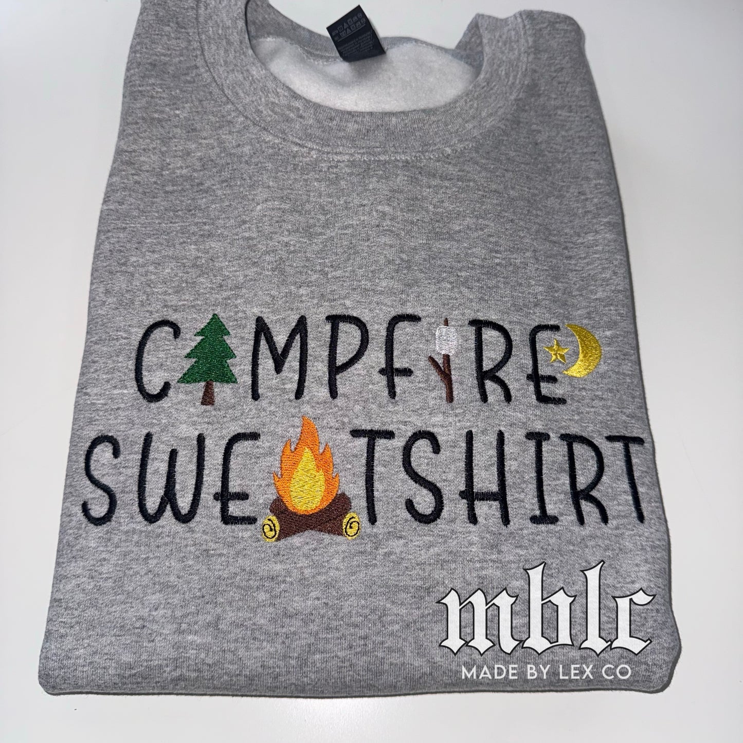 Camping Sweatshirt Shirt - Embroidered
