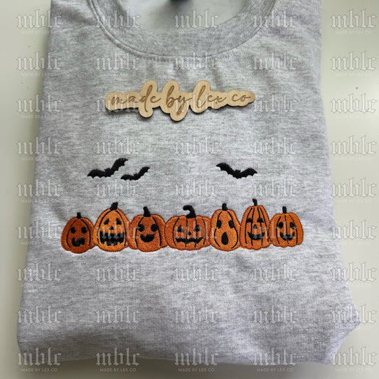 Pumpkins & Bats Shirt - Embroidered