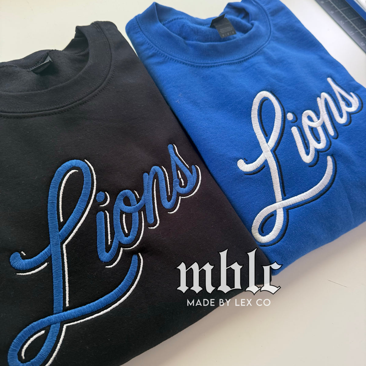 Lions (TwoTone Script) Shirt - Embroidered