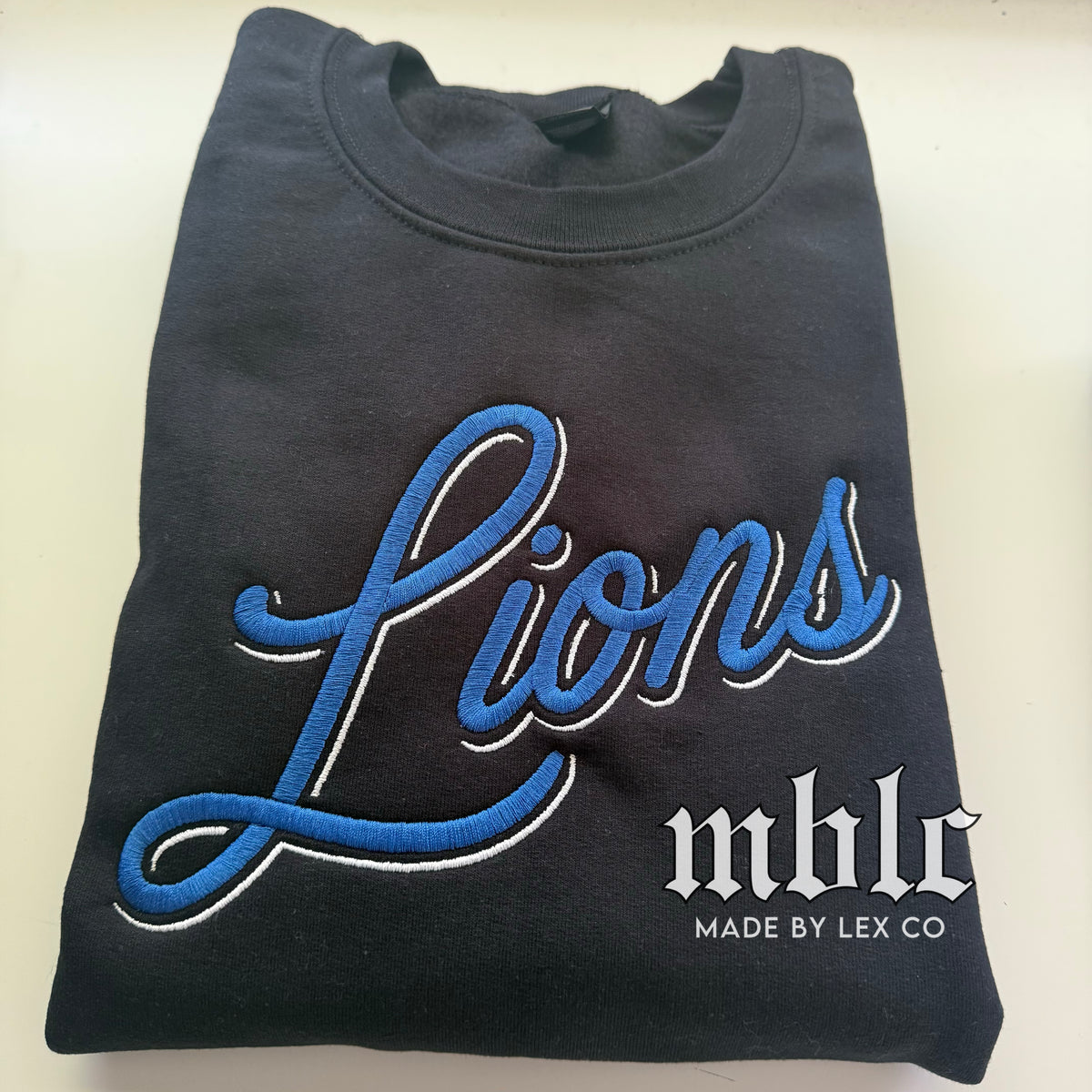 Lions (TwoTone Script) Shirt - Embroidered
