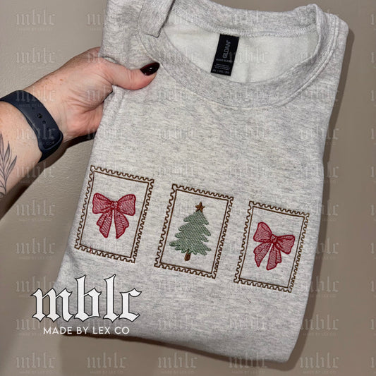 Christmas Stamps Shirt - Embroidered