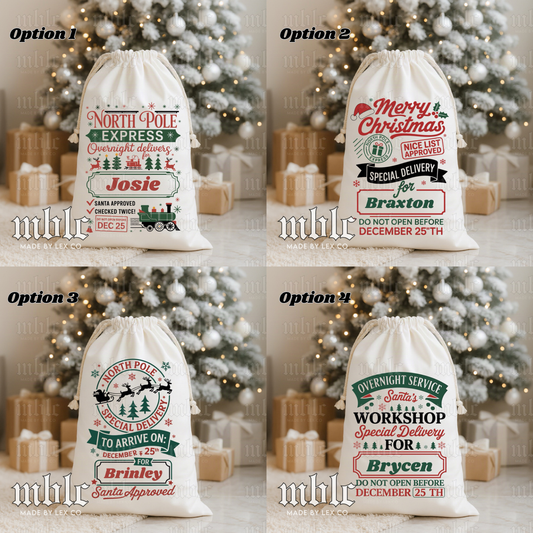 Santa Gift Sack - Custom Name