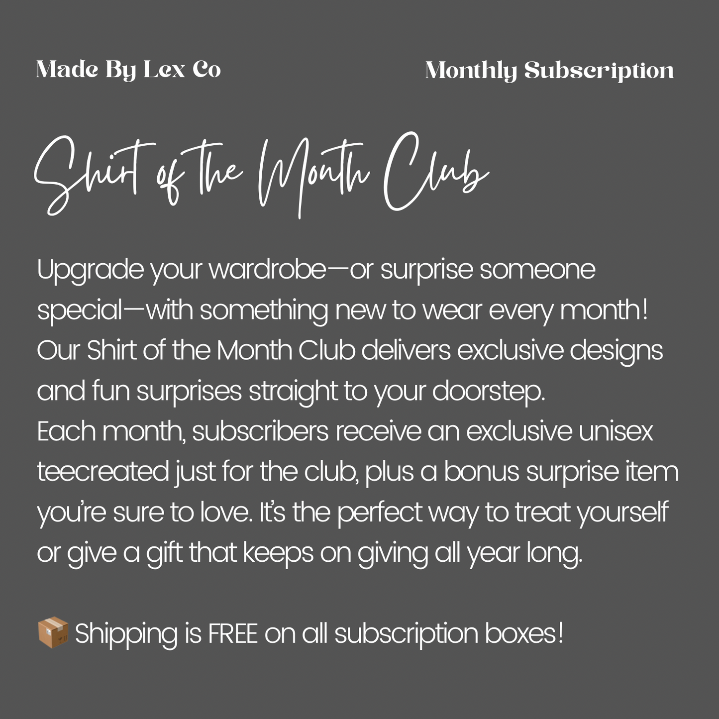 dress shirt of the month club T Shirt of the Month Club!