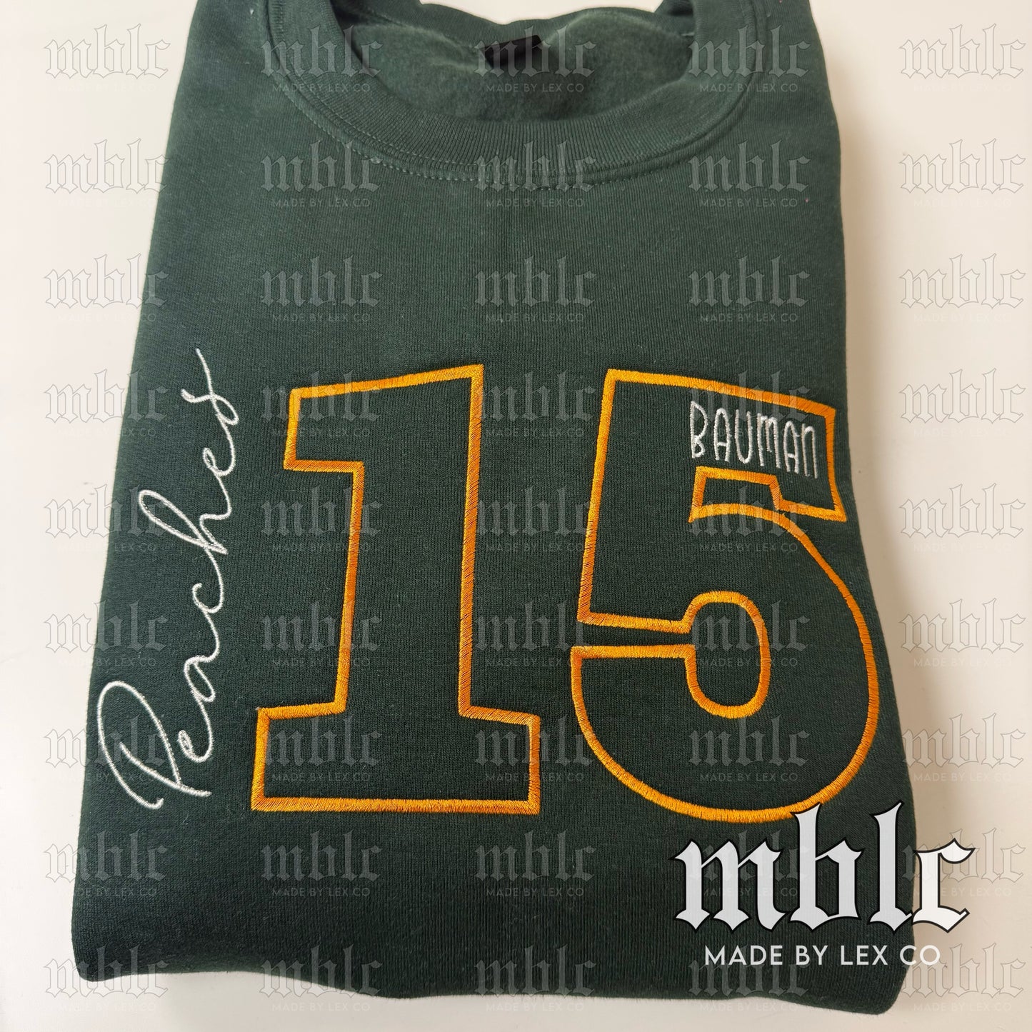 CUSTOM Sports Number/Name/Team Embroidered Crew