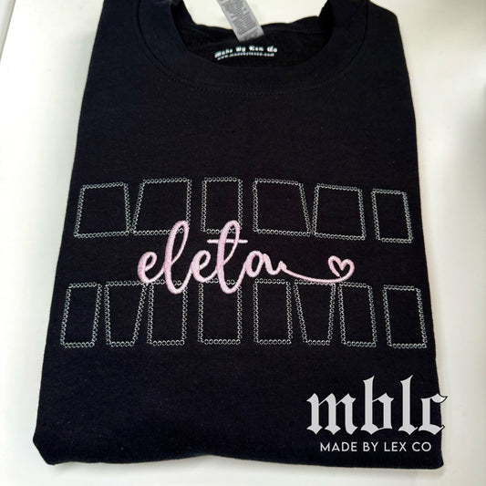 CUSTOM Split Center Mama/Any Name Embroidered Shirt