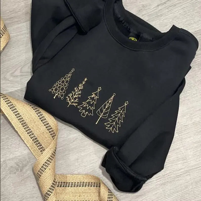 Christmas Trees Shirt - Embroidered