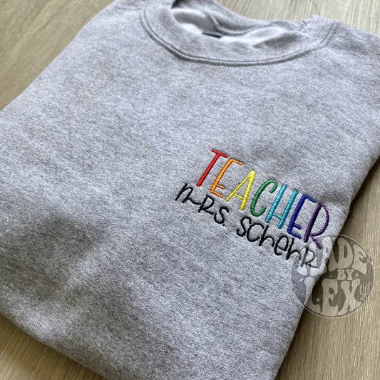 Teacher Embroidered Shirt (CUSTOM)