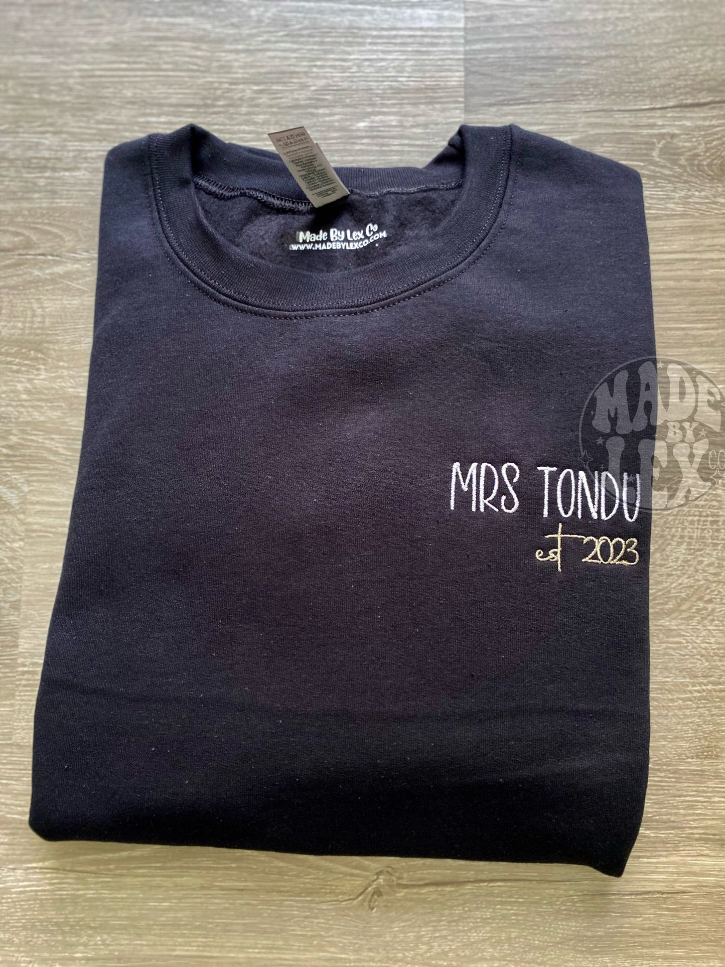 Mrs/Est Custom Embroidered Shirt