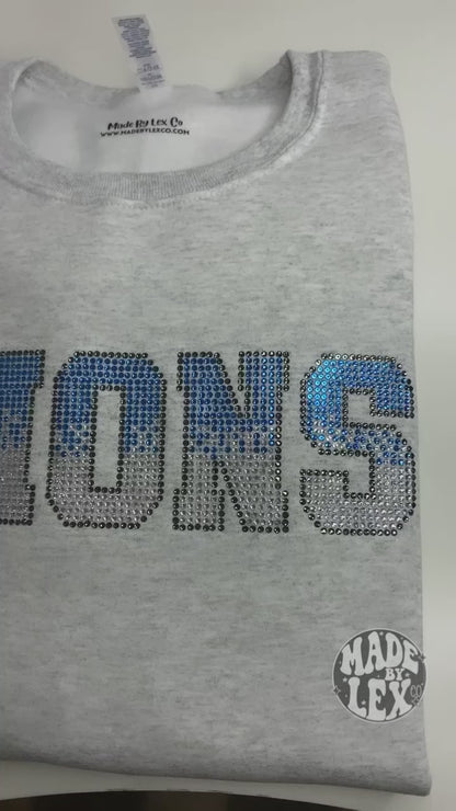 Lions OMBRE RHINESTONE  Shirt - Real Rhinestones!